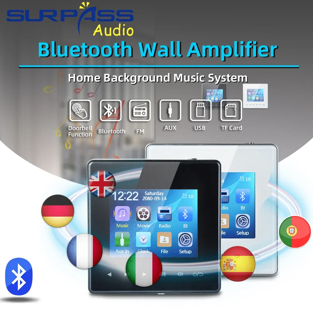 Audio Music System For Home - Home Bluetooth Wall Amplifier Smart Home