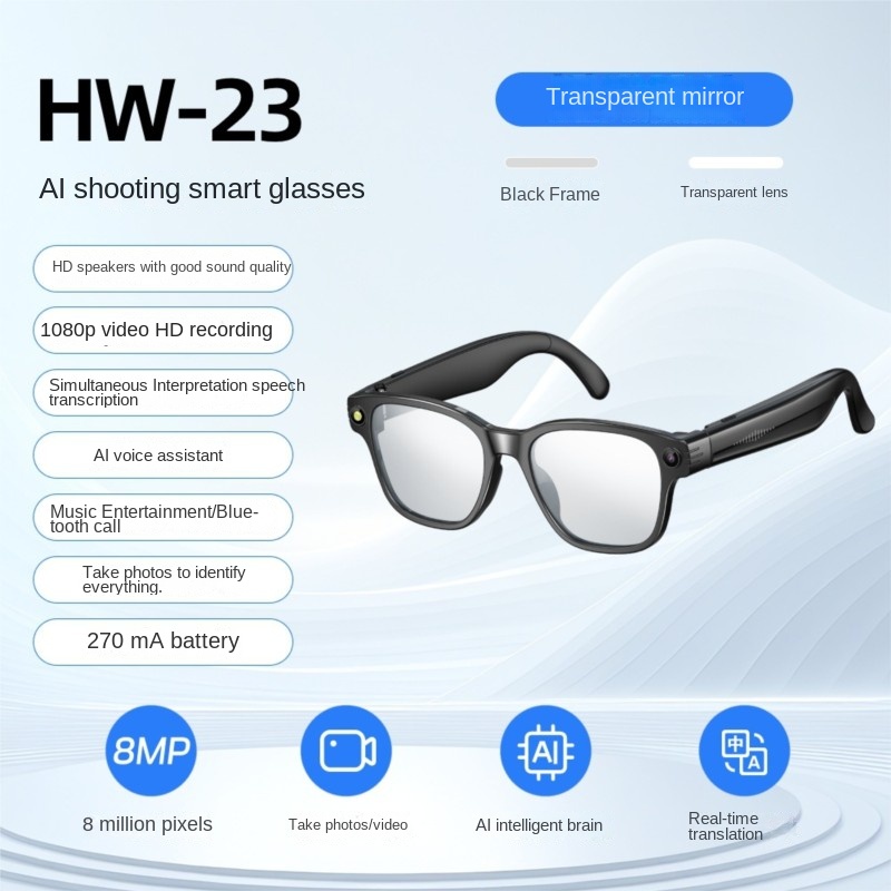 Audio Music Video - AI Smart Glasses 800W Camera Metal