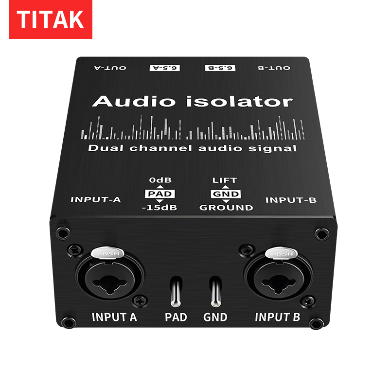 Audio Music Live - 2 Channel XLR/RCA/TS/TRS Passive Hum Eliminator,