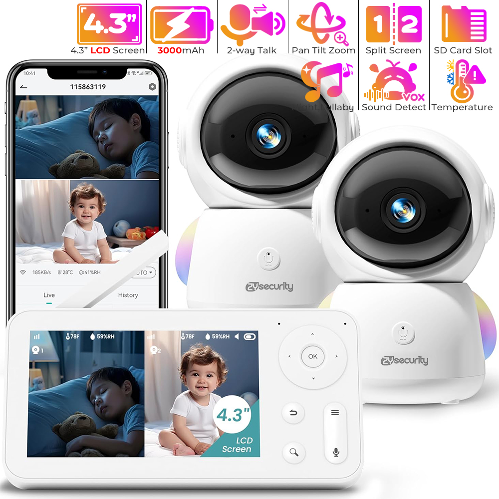 2K Baby Monitor with 2 Cameras - огляд і ціна Audio Music Google