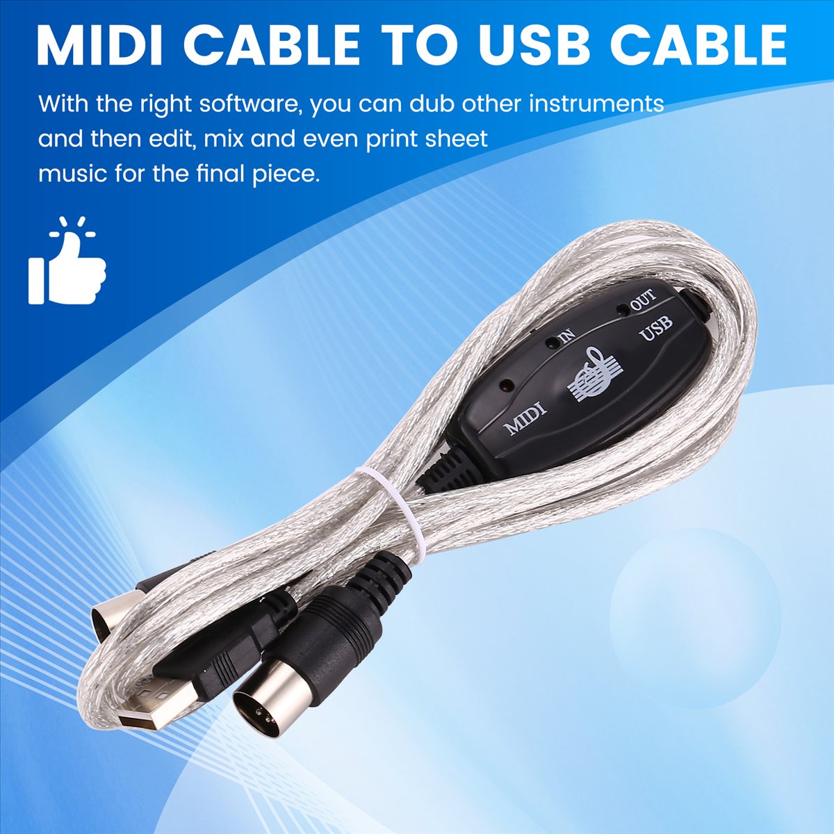 AA80 USB to MIDI 5Pin Cable Co - огляд і ціна Audio Music Editing