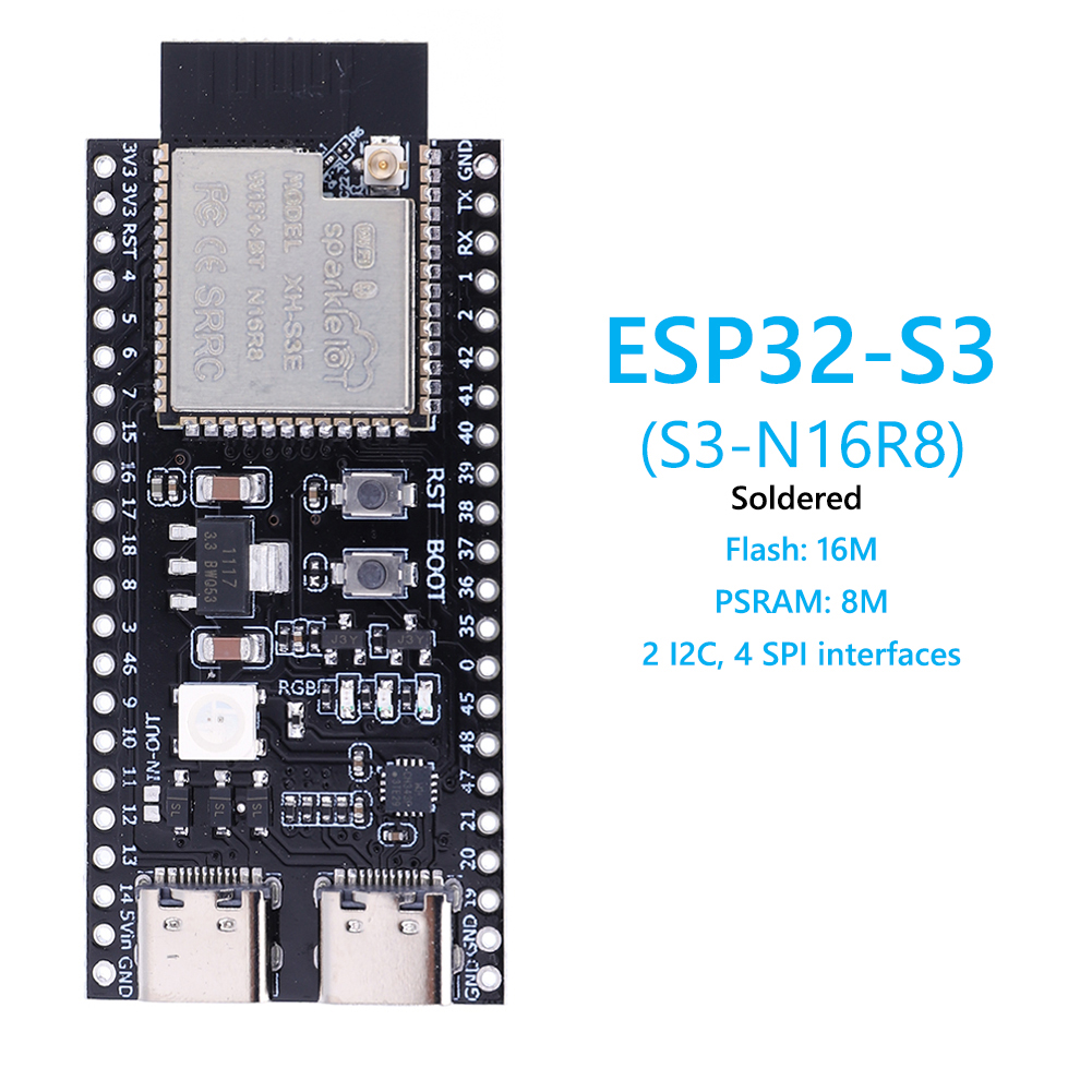 ESP32 S3 N16R8 N8R2 Dual Type- - огляд і ціна Audio Music Converter