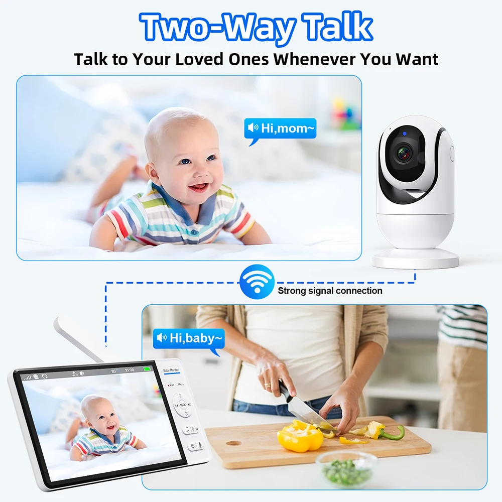 No WiFi 7 Inch Baby Monitor 2- - огляд і ціна Audio Music Video