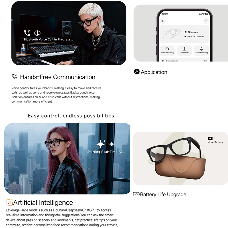 2026 AI smart Glasses HD 800W  - огляд і ціна Audio Music Video