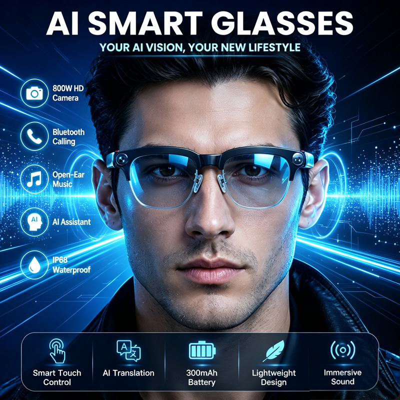 W630 Smart Glasses 800W HD Cam - огляд і ціна Audio Music Video