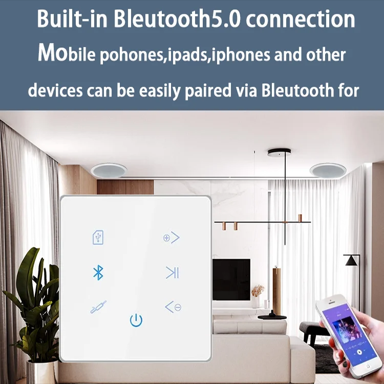 Bluetooth Wall Amplifier Home  - огляд і ціна Audio Music For Background