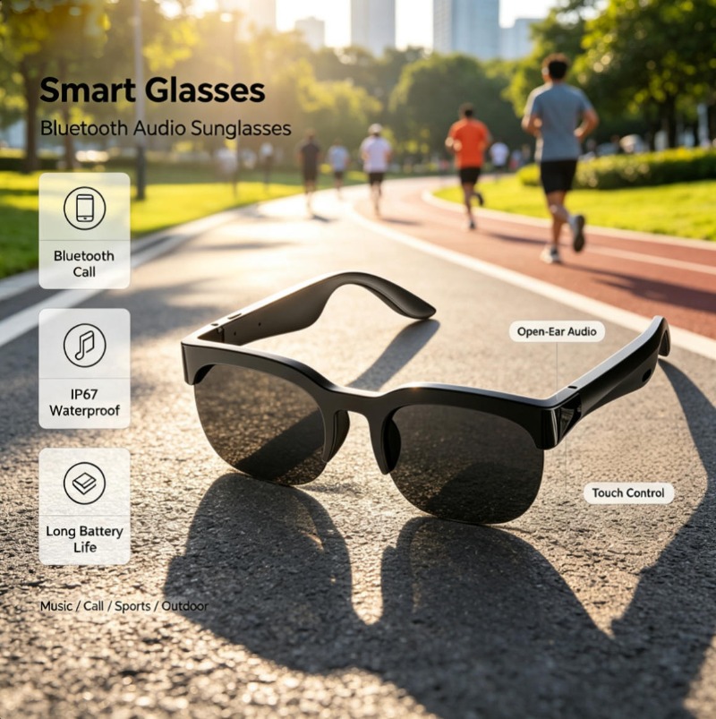 Bluetooth Audio Smart Glasses  - огляд і ціна Audio Music Video