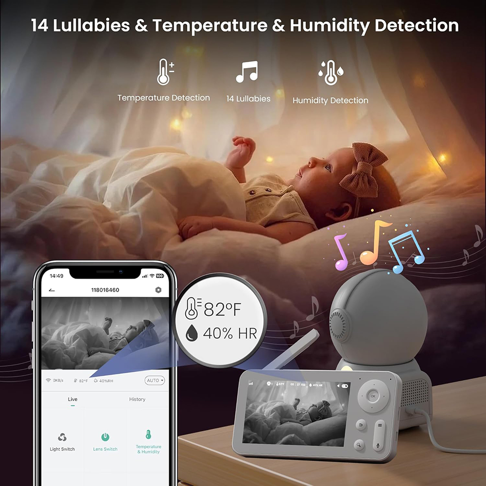 2K Baby Monitor with 2 Cameras - огляд і ціна Audio Music Google