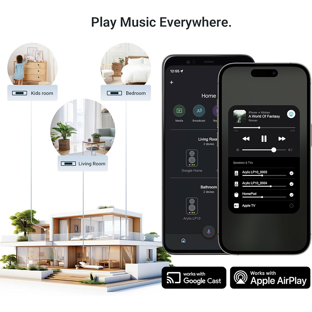 Arylic LP10 Wireless Music Str - огляд і ціна Audio Music Google